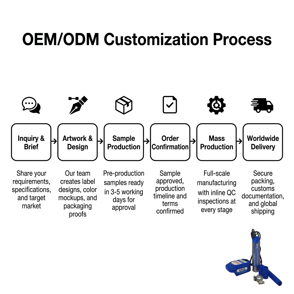 OEM and ODM customization process for Model 32 pump orders