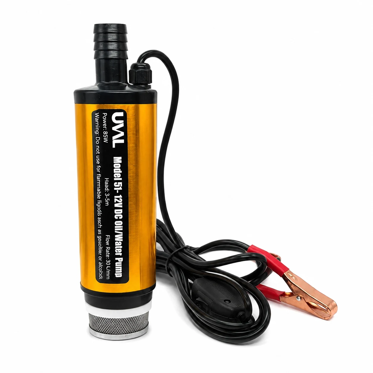 UVAL Model 51 gold DC submersible transfer pump