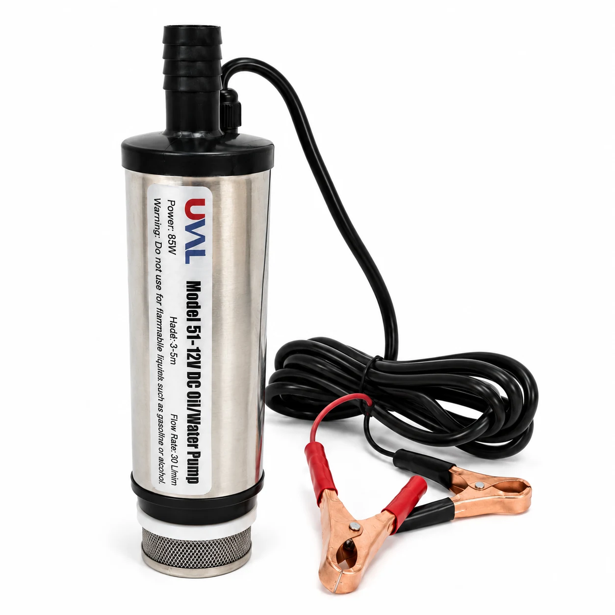 UVAL Model 51 silver DC submersible transfer pump
