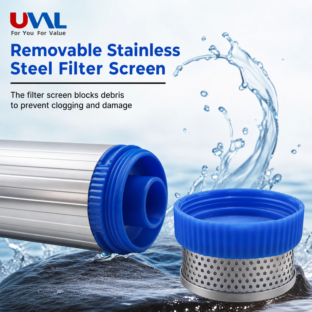 Model 53 removable stainless-steel filter screen